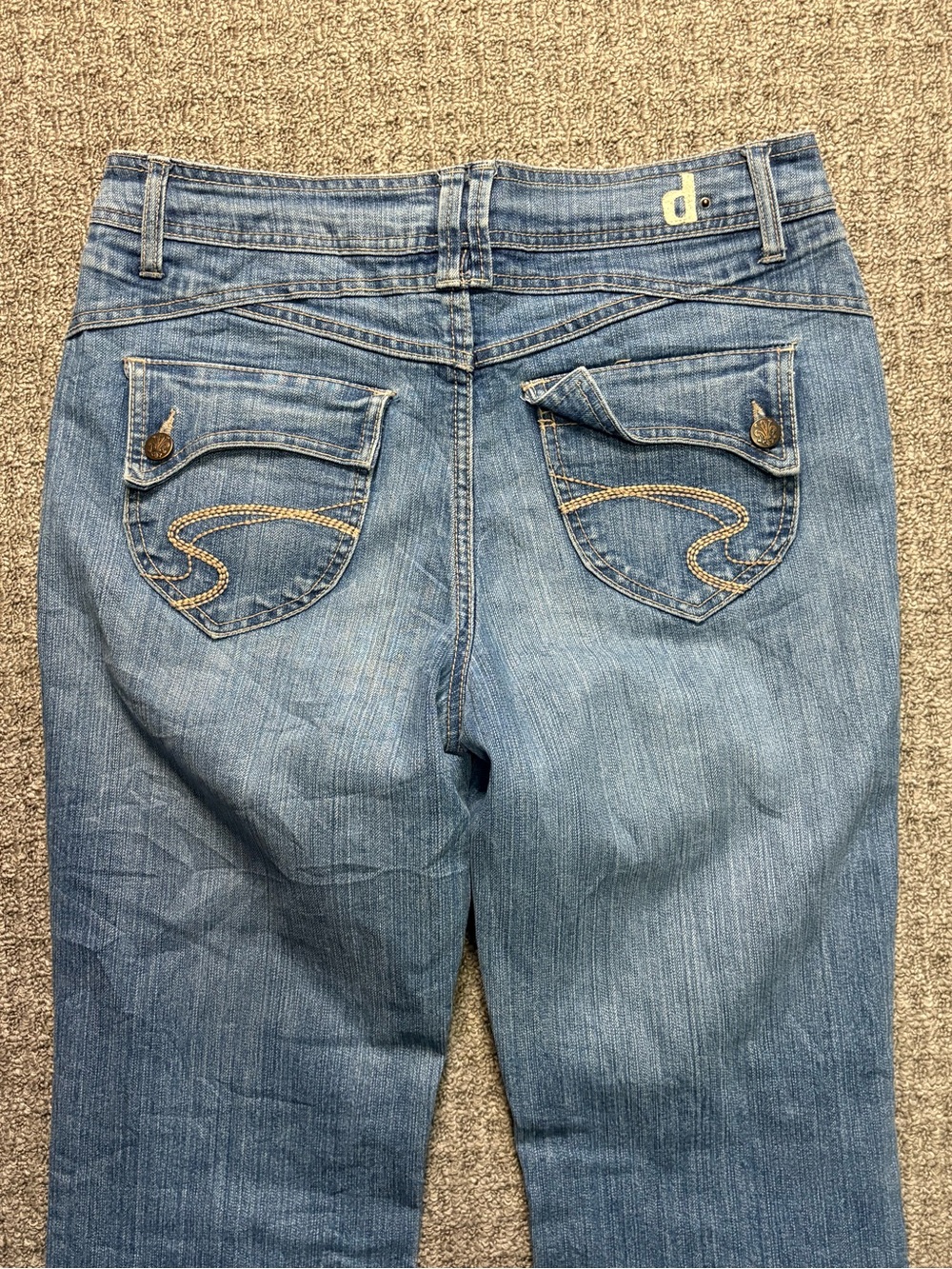 Women’s Y2K 2000s style Embroidered Blue Bootcut Jeans | $35